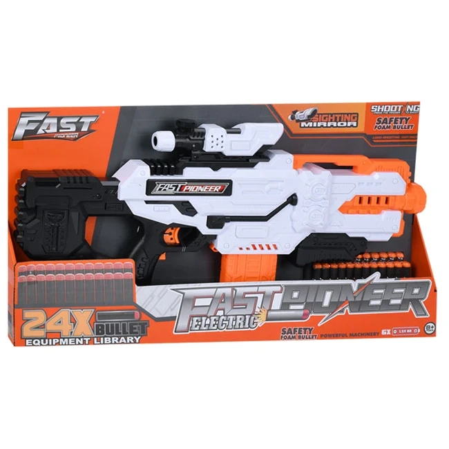 Игрушечный автомат Fast Pioneer BIG504 (24 мягких пули, на батарейках)
