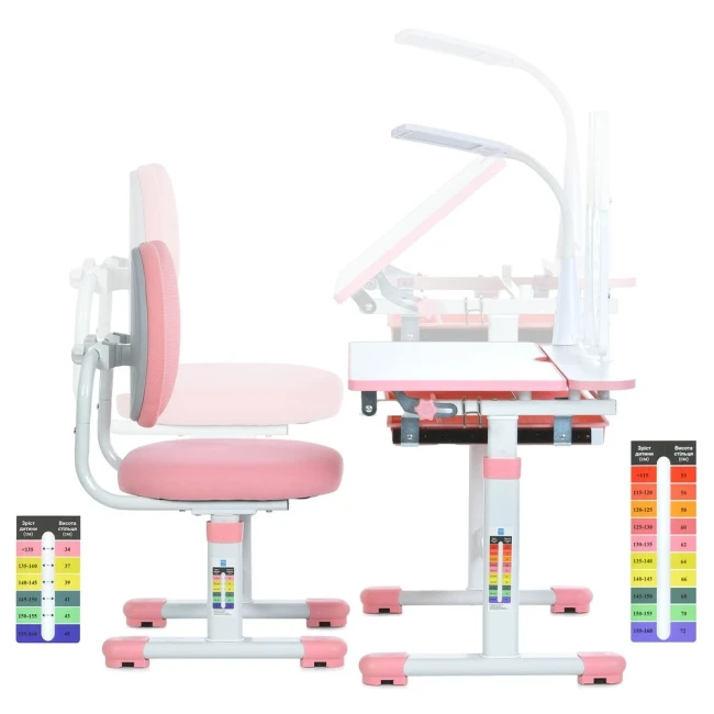 Детская парта Bambi M 6136-8 (1 стул, регулируемая высота, подставка, лампа) Детская парта Bambi M 6136-8 (1 стул, регулируемая высота, подставка, лампа)