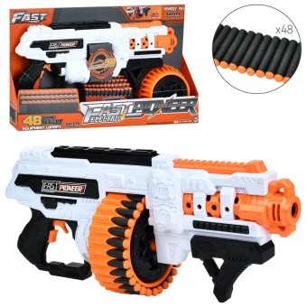 Игрушечный автомат Fast Pioneer BIG509 (48 мягких пуль, на батарейках)