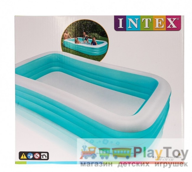 Детский надувной бассейн Intex (58484) прямоугольный 305 х 183 х 56