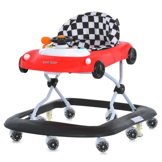 Ходунки для малыша El Camino ME 1216 CAR WAY Red-Black (игровая панель, музыка, свет, стопоры) Ходунки для малыша El Camino ME 1216 CAR WAY Red-Black (игровая панель, музыка, свет, стопоры)