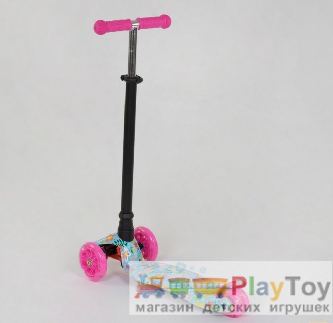 Детский трехколесный самокат Best Scooter MAXI 779-1331 (А 25533) абстракция, с подсветкой колес