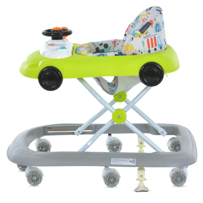 Ходунки для малыша El Camino ME 1216 CAR WAY Green-Gray (игровая панель, музыка, свет, стопоры) Ходунки для малыша El Camino ME 1216 CAR WAY Green-Gray (игровая панель, музыка, свет, стопоры)