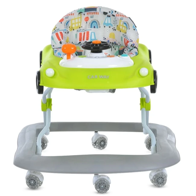 Ходунки для малыша El Camino ME 1216 CAR WAY Green-Gray (игровая панель, музыка, свет, стопоры) Ходунки для малыша El Camino ME 1216 CAR WAY Green-Gray (игровая панель, музыка, свет, стопоры)