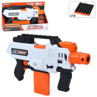 Игрушечный автомат Fast Pioneer BIG520 (18 мягких пуль, на батарейках)