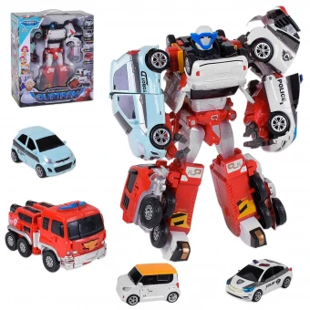 Трансформер Тобот Кватран (509) 33 см, 4 машинки