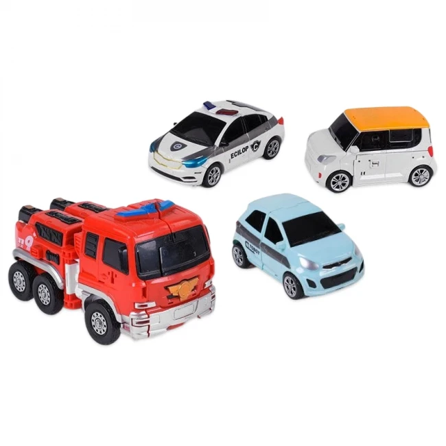 Трансформер Тобот Кватран (509) 33 см, 4 машинки