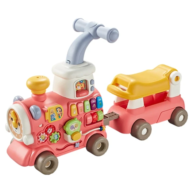 Ходунки дитячі Baby Walker 6065 Поїзд 5в1 (ігрова панель, музика, світло, парогенератор, годинник)