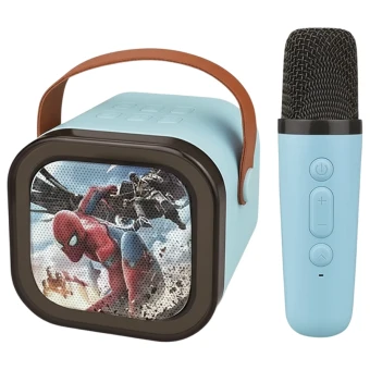 Детский караоке Speaker Kits WY 902 J (Bluetooth, микрофон, колонка, изменение голоса, подсветка, USB, аккумулятор)