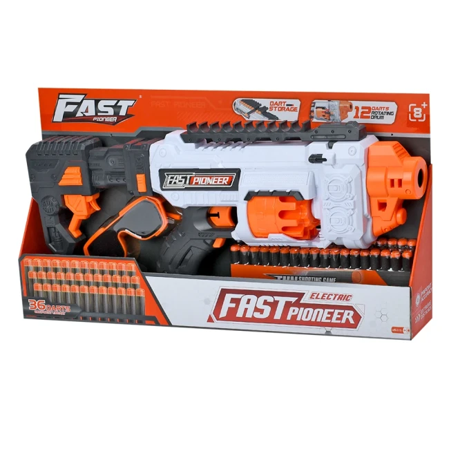 Игрушечный автомат Fast Pioneer BIG523 (36 мягких пуль, очки, на батарейках) Игрушечный автомат Fast Pioneer BIG523 (36 мягких пуль, очки, на батарейках)