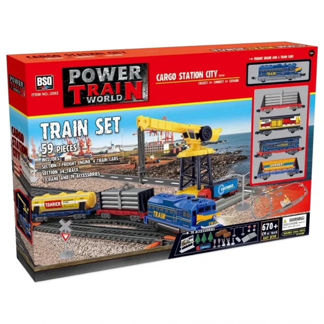 Железная дорога BSQ 2082 Power Train (59 элементов, длина пути 670 см)