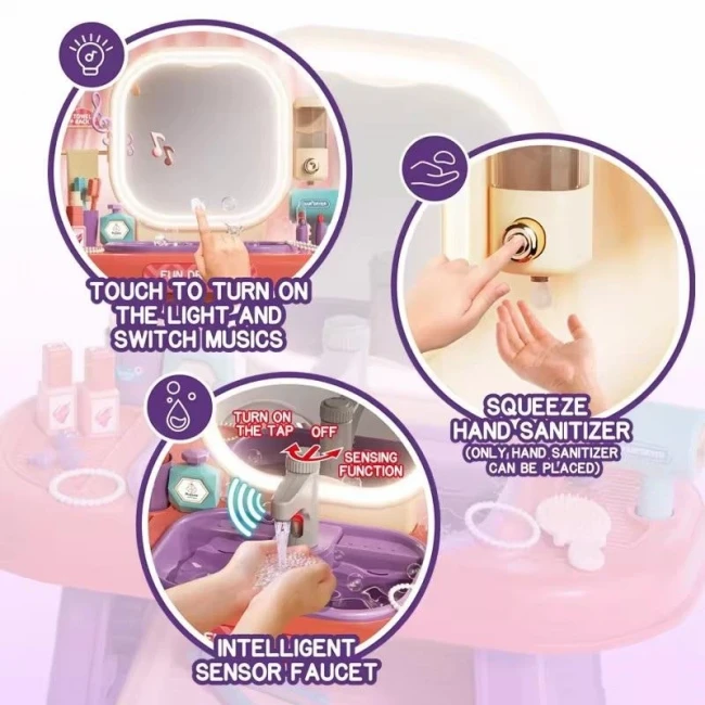 Детское трюмо Play House 008-959 (подсветка, кран с водой, сенсорное управление, мелодии) Детское трюмо Play House 008-959 (подсветка, кран с водой, сенсорное управление, мелодии)