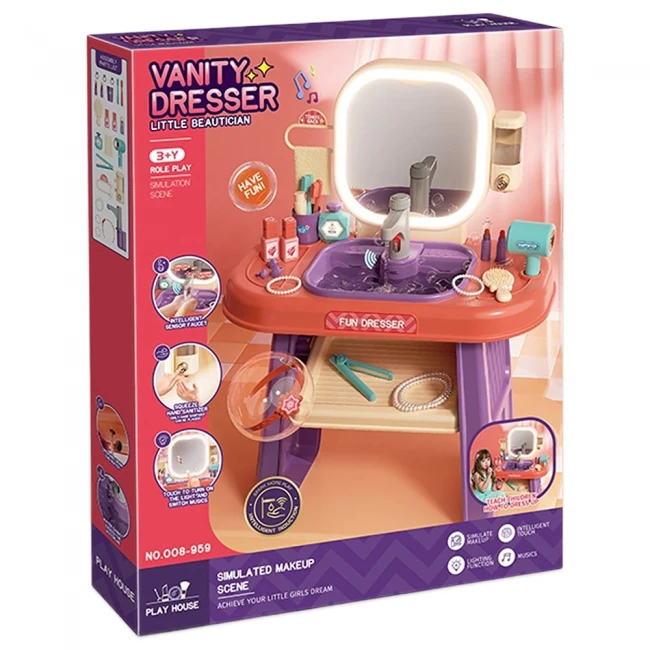 Детское трюмо Play House 008-959 (подсветка, кран с водой, сенсорное управление, мелодии) Детское трюмо Play House 008-959 (подсветка, кран с водой, сенсорное управление, мелодии)