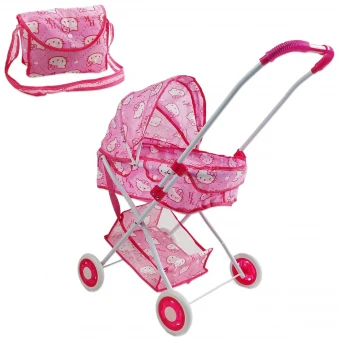 Коляска для ляльок TK Group ТК 19-705 (класична, кошик, сумочка)