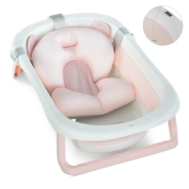 Ванночка детская El Camino ME 1151 Plus Peony Pink (складная, с термометром) Ванночка детская El Camino ME 1151 Plus Peony Pink (складная, с термометром)