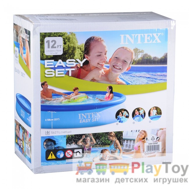Семейный надувной бассейн Intex Easy Set 28130 (56420) круглый 366 х 76 Семейный надувной бассейн Intex Easy Set 28130 (56420) круглый 366 х 76