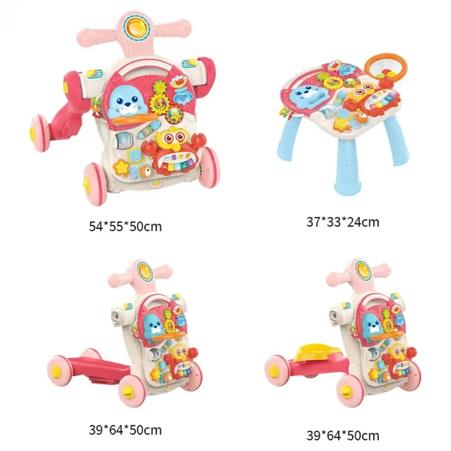 Ходунки-каталка Multifunction Walker HE 0827 4 в 1 (толокар, самокат, інтерактивний столик, піаніно)