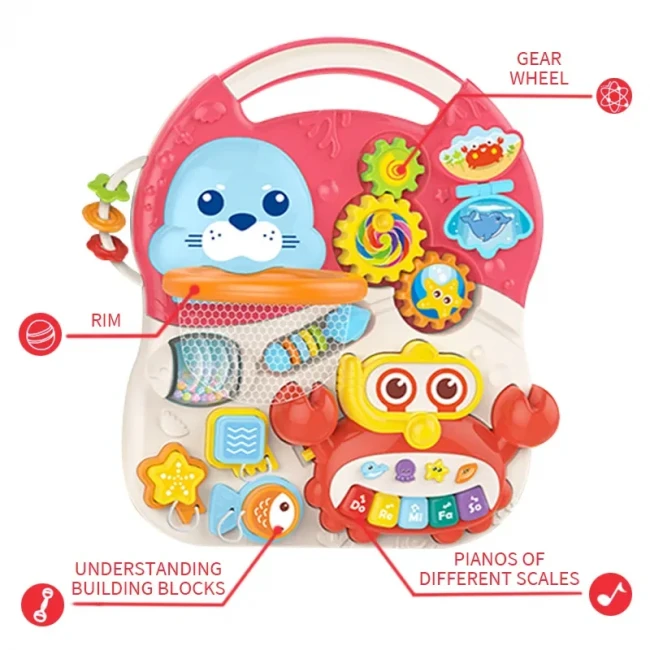 Ходунки-каталка Multifunction Walker HE 0827 4 в 1 (толокар, самокат, інтерактивний столик, піаніно)