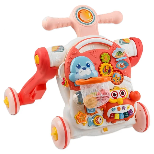 Ходунки-каталка Multifunction Walker HE 0827 4 в 1 (толокар, самокат, інтерактивний столик, піаніно)