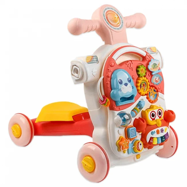 Ходунки-каталка Multifunction Walker HE 0827 4 в 1 (толокар, самокат, інтерактивний столик, піаніно)
