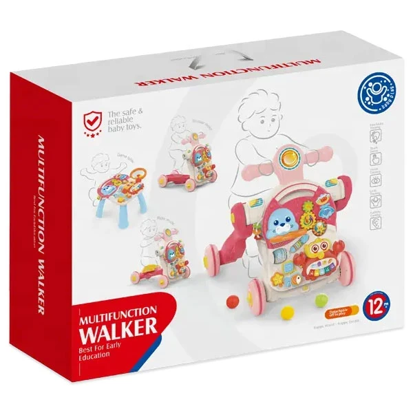 Ходунки-каталка Multifunction Walker HE 0827 4 в 1 (толокар, самокат, інтерактивний столик, піаніно)