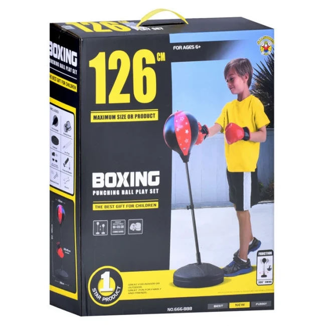 Боксерский набор MR 1127 (груша 24 см, стойка 90-126 см, перчатки) Боксерский набор MR 1127 (груша 24 см, стойка 90-126 см, перчатки)