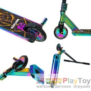 Трюковой самокат Explore Flamina Deluxe, IHC, колеса 120 мм, Пеги Трюковой самокат Explore Flamina Deluxe, IHC, колеса 120 мм, Пеги