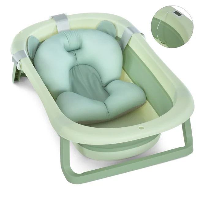 Ванночка детская El Camino ME 1151 Plus Pale Green (складная, с термометром) Ванночка детская El Camino ME 1151 Plus Pale Green (складная, с термометром)