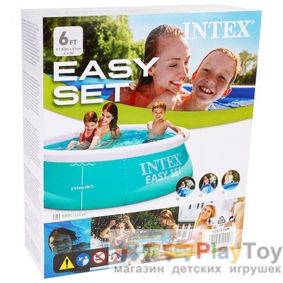 Семейный надувной бассейн Intex Easy Set Pool 28101 (54402) круглый 183 х 51 см Семейный надувной бассейн Intex Easy Set Pool 28101 (54402) круглый 183 х 51 см