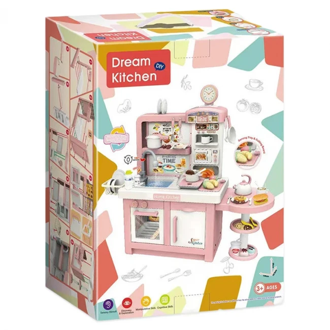 Дитяча велика кухня 100 T-4 (висота 98 см, світло, звук, вода, парогенератор)