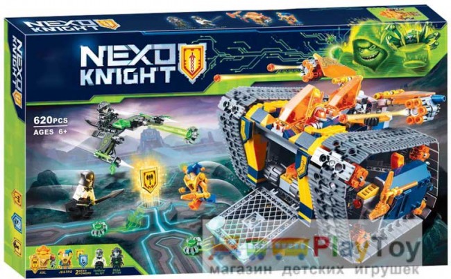 Конструктор "Nexo Knights" (10819) Передвижной арсенал Акселя, 620 деталей - Аналог Нексо Найтс 72006