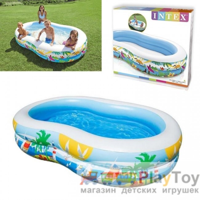 Дитячий надувний басейн Intex (56490) 262 х 160 х 46 см Дитячий надувний басейн Intex (56490) 262 х 160 х 46 см