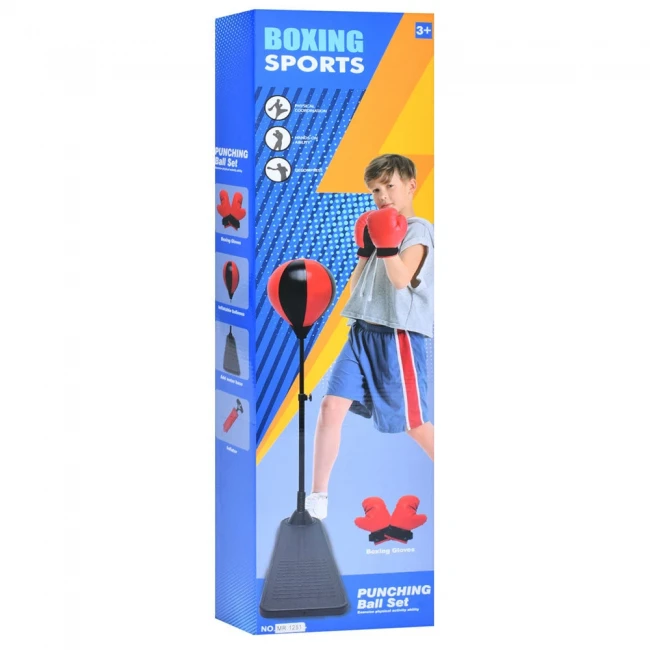 Боксерський набір MR 1251 (груша 24 см, стійка 125 см, підніжка, рукавички)