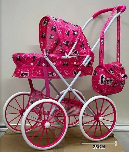Коляска для ляльок TK Group ТК 21-374 (класична, кошик, сумочка)