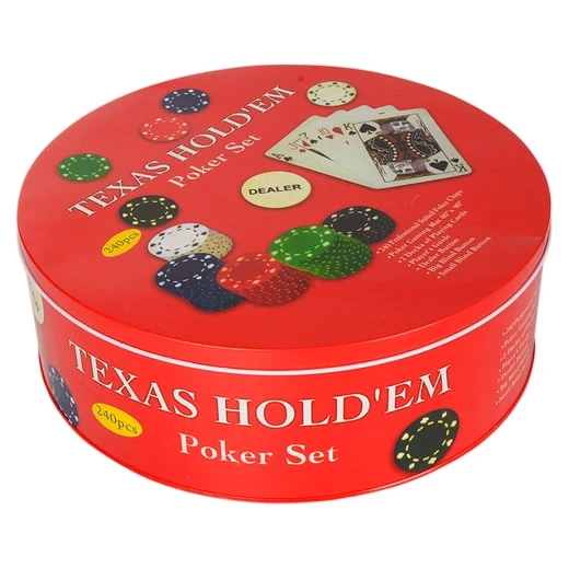 Набор для покера PO25544-4 (240 фишек - 5 номиналов, 2 колоды карт, сукно, коробка)