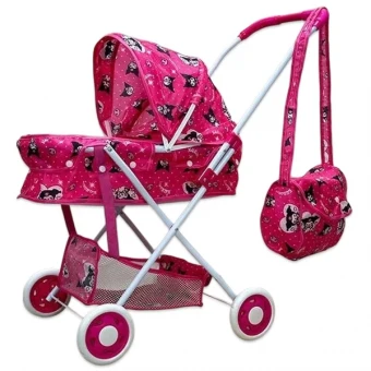 Коляска для ляльок TK Group ТК 55-420 (класична, кошик, сумочка)
