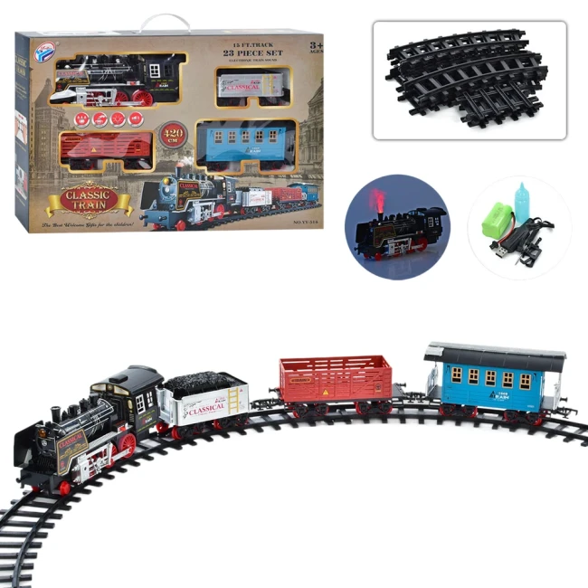 Залізниця YY-514 Classical Train (дим, довжина колії 420 см, USB)