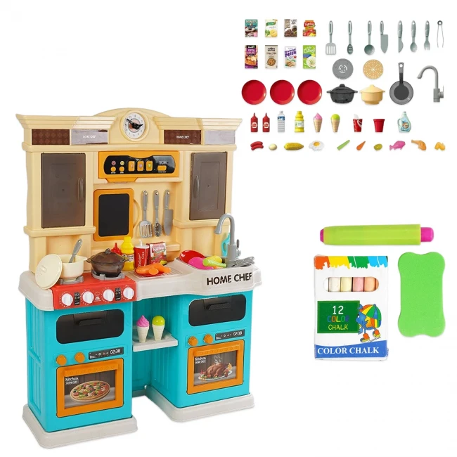 Детская кухня Home Chef 922-162 (высота 83 см, свет, звук, вода, парогенератор)