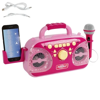 Детский караоке Boom Box 5021 (Bluetooth, микрофон, колонка, подсветка, USB)