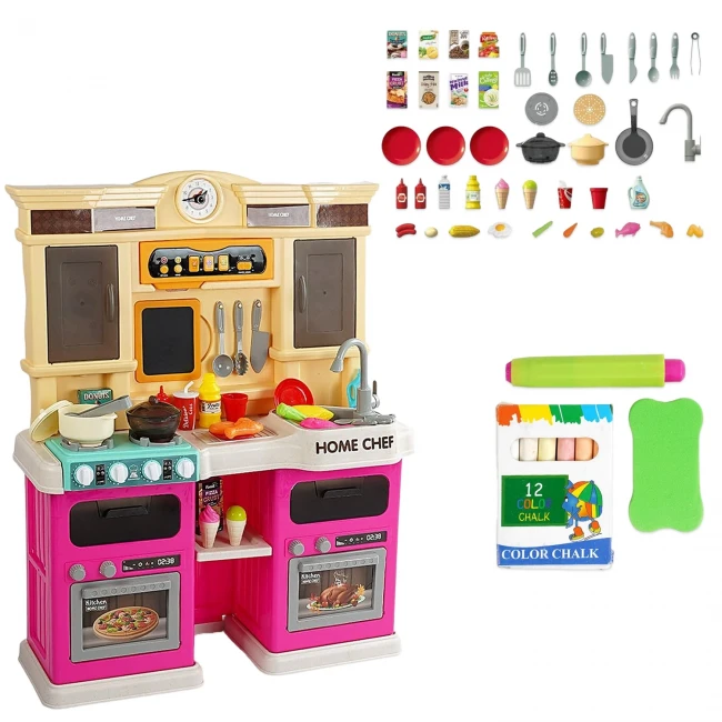 Детская кухня Home Chef 922-163 (высота 83 см, свет, звук, вода, парогенератор)