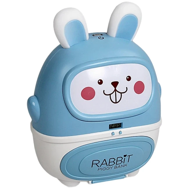 Детский сейф копилка Piggy Bank 8100-1 для купюр и монет, музыка, подсветка, USB-лампа, USB-вентилятор