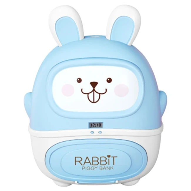 Детский сейф копилка Piggy Bank 8100-1 для купюр и монет, музыка, подсветка, USB-лампа, USB-вентилятор