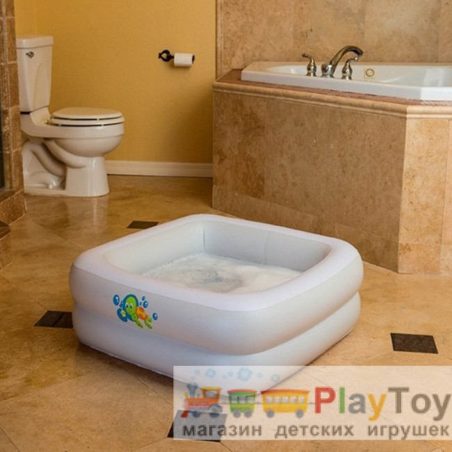 Детский надувной бассейн Bestway 51116 белый 86 х 86 х 25 см Детский надувной бассейн Bestway 51116 белый 86 х 86 х 25 см