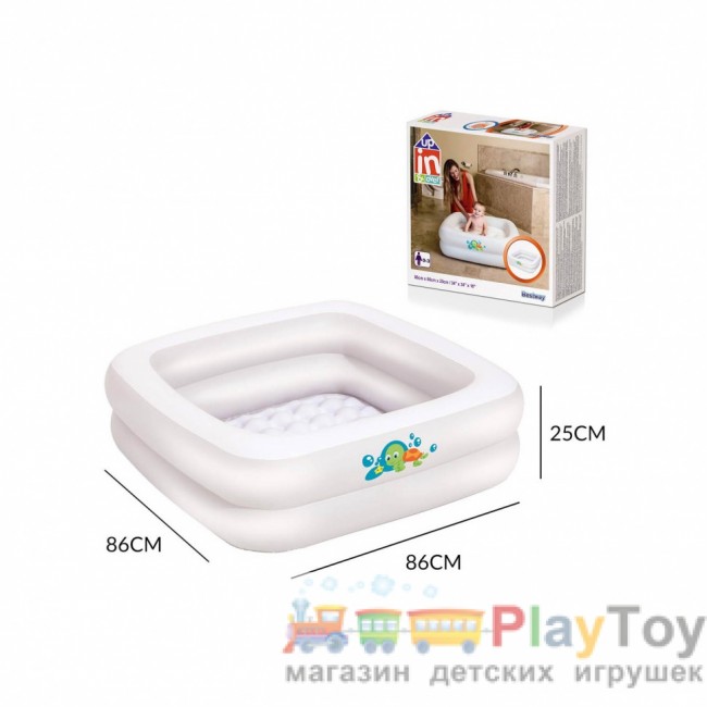 Детский надувной бассейн Bestway 51116 белый 86 х 86 х 25 см Детский надувной бассейн Bestway 51116 белый 86 х 86 х 25 см