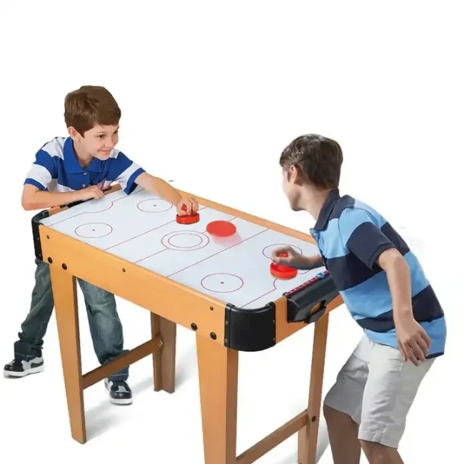 Аэрохоккей 2556 (76x38x61 см, деревянный, на ножках, на батарейках)