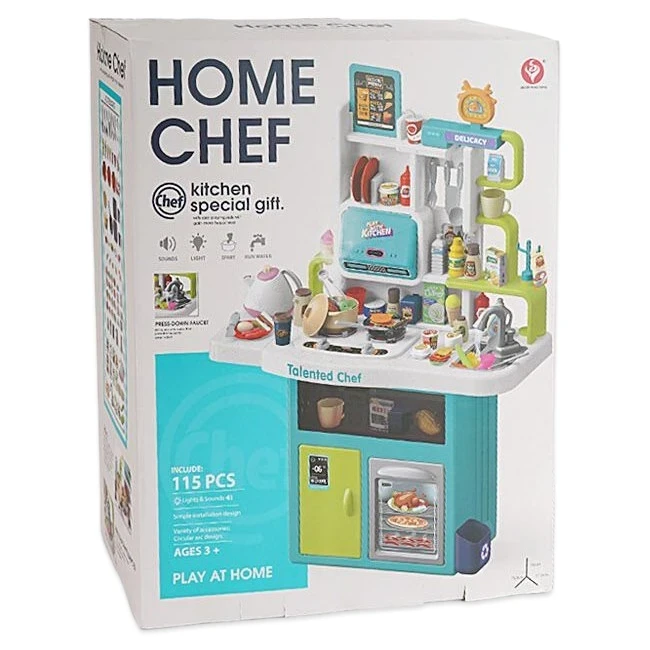Дитяча велика кухня Home Chef 922-178 (висота 102 см, світло, звук, вода, парогенератор)