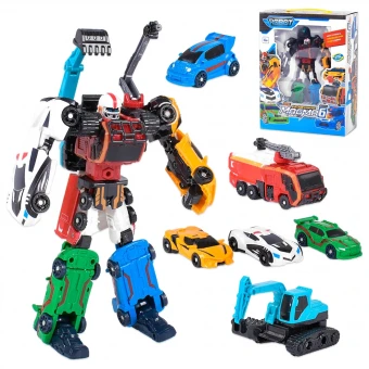 Трансформер Тобот Магма 6 (535) 24 см, 6 машинок