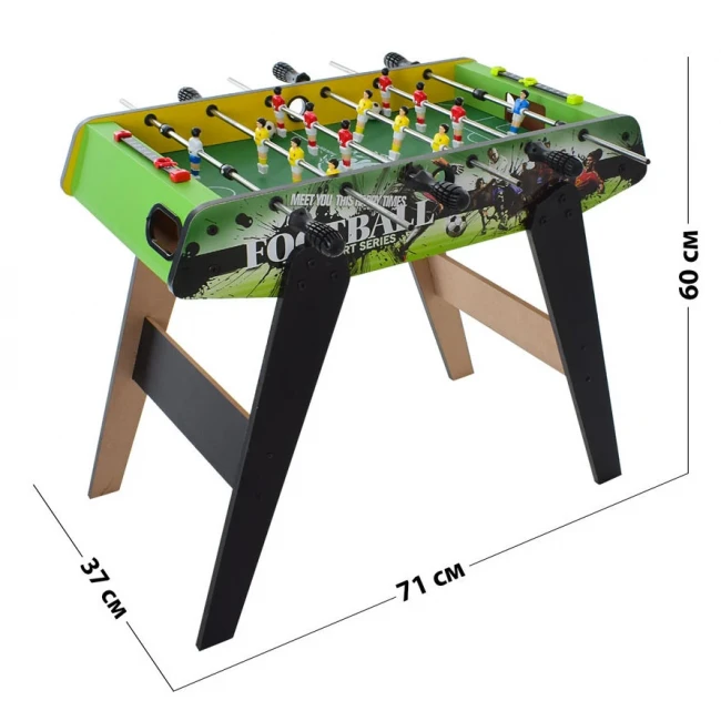 Настольный футбол 1058A+1 (71x37x60 см, деревянный, 6 штанг, на ножках) Настольный футбол 1058A+1 (71x37x60 см, деревянный, 6 штанг, на ножках)