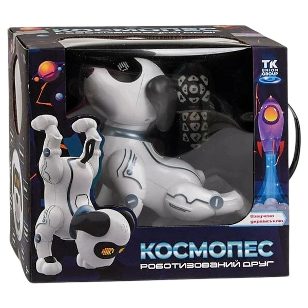 Робот-собака Космопес ТК-12302 на радіокеруванні (29 см, батарейки, світло, звук)