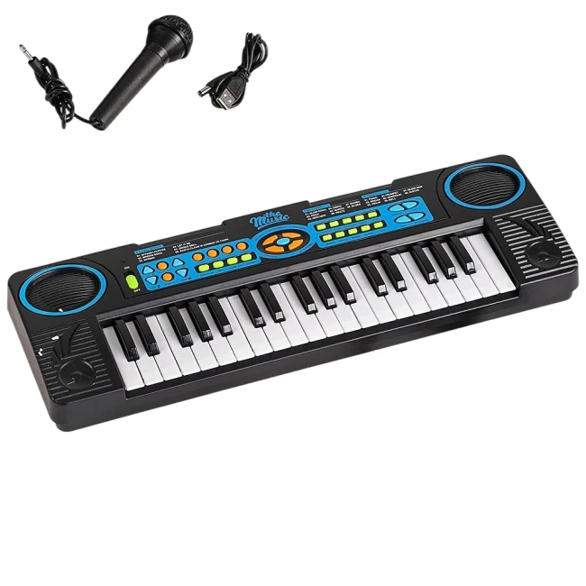 Детский синтезатор BX 1693 A (37 клавиш, микрофон, запись, USB, от сети/батареек) Детский синтезатор BX 1693 A (37 клавиш, микрофон, запись, USB, от сети/батареек)